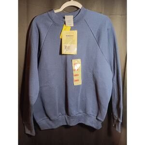 NOS Fruit of the Loom Womens Large Blue Sweater VTG 1997 NWT Deadstock RARE
